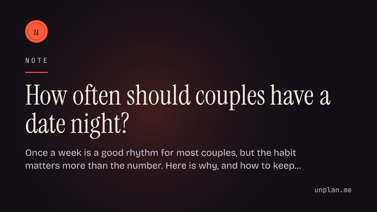 How often should couples have a date night?